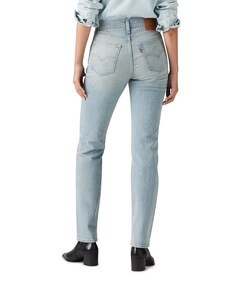 724 High rise straight dames jeans blauw