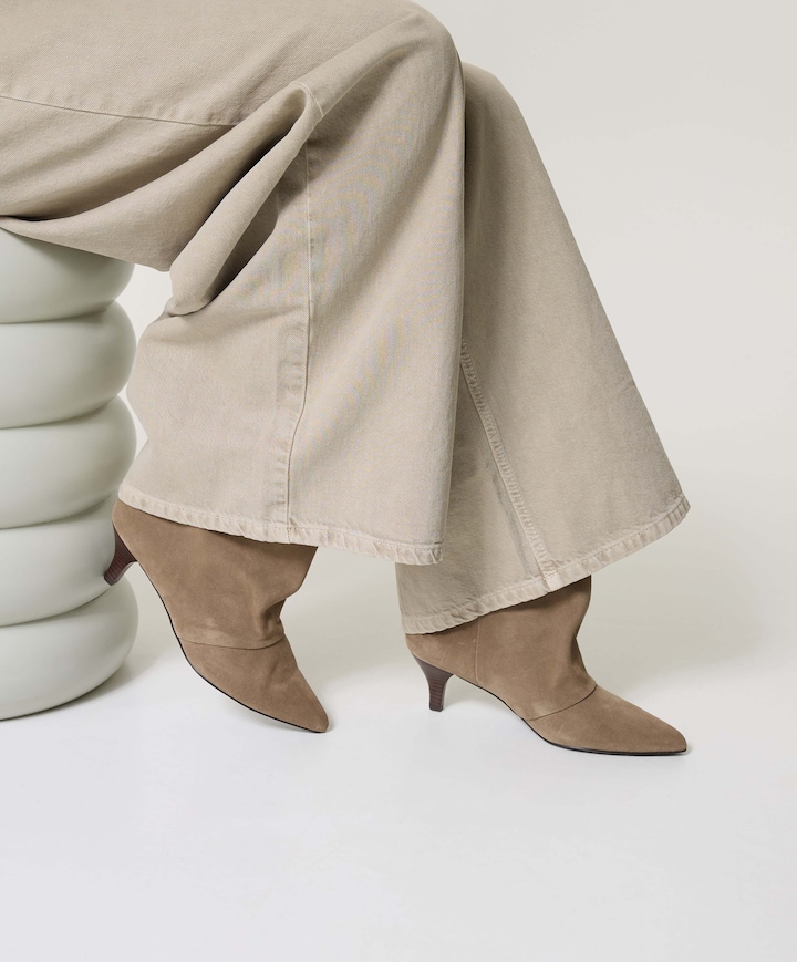 Maeve dames enkellaarzen beige