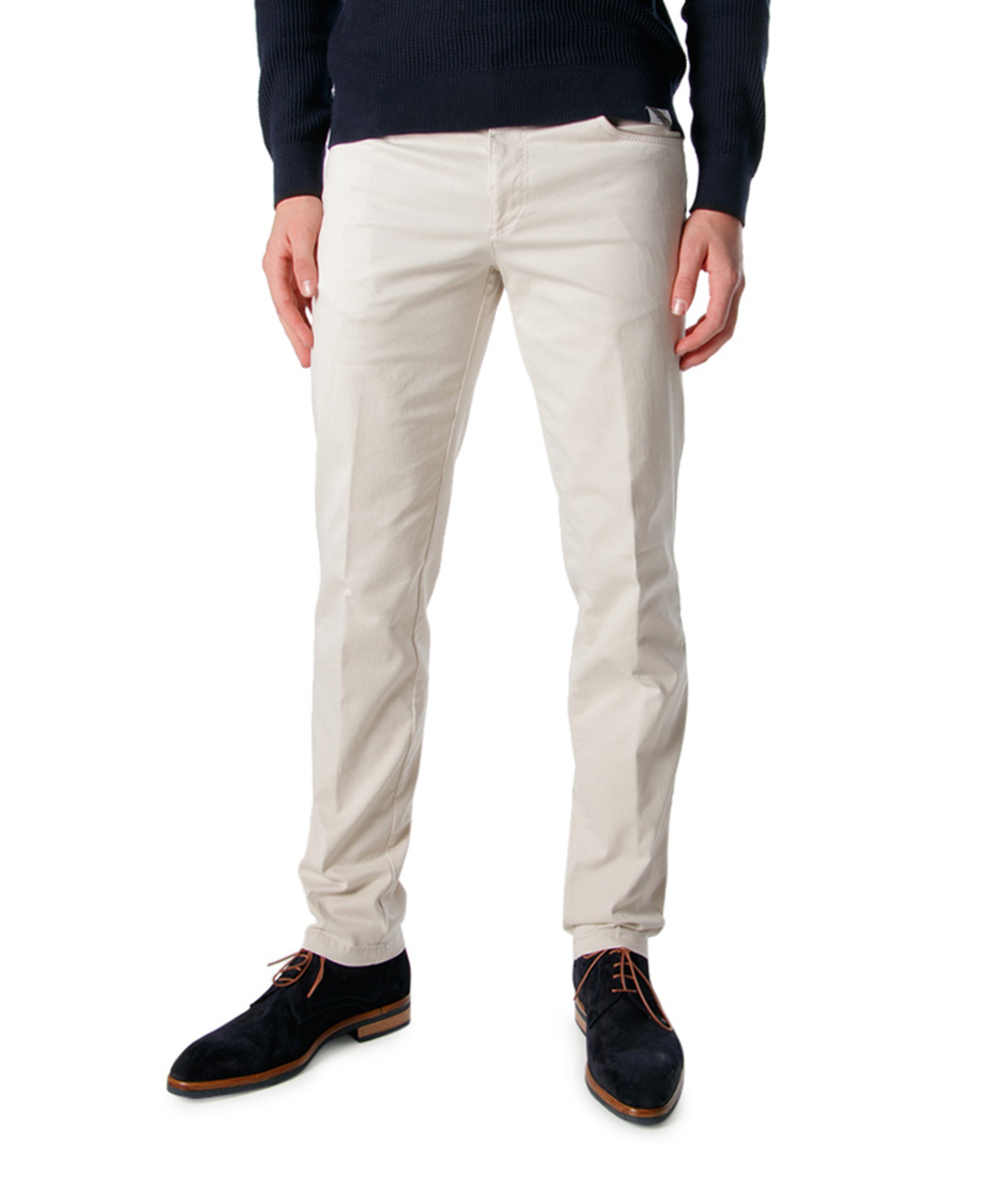 Swing Front Basic Cotton broek ecru