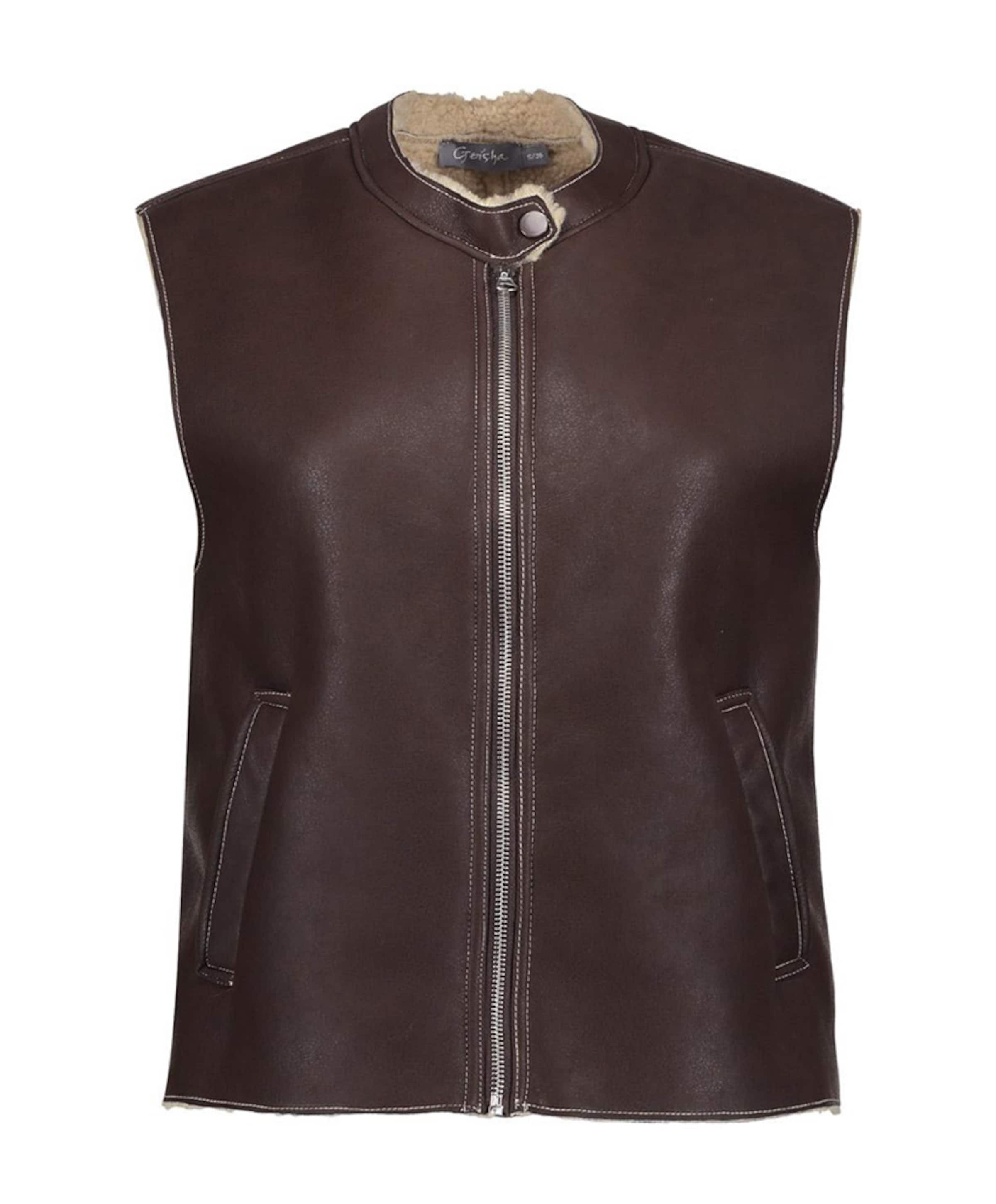 Dames gilet bruin