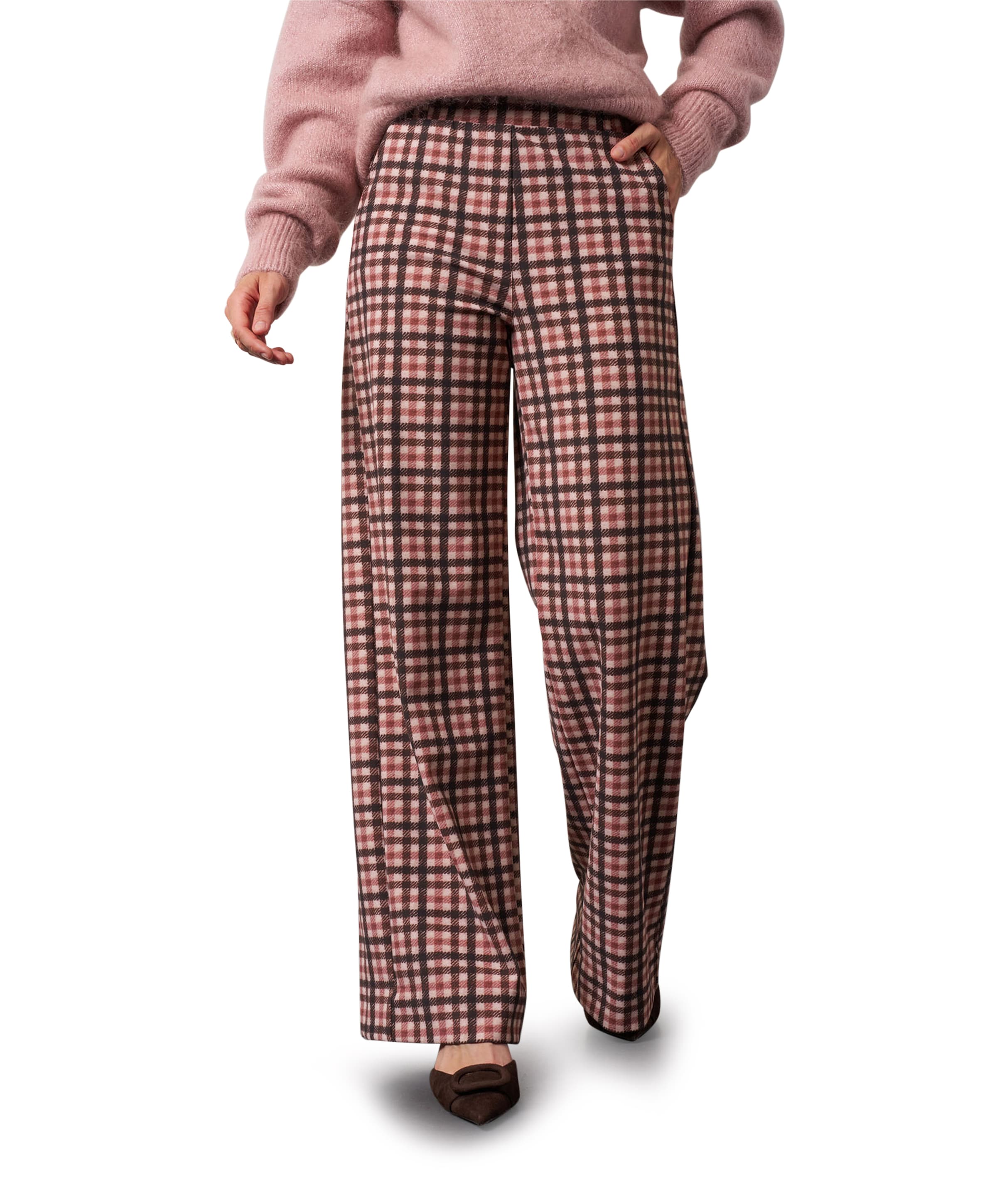 Lexie bnd check broek roze