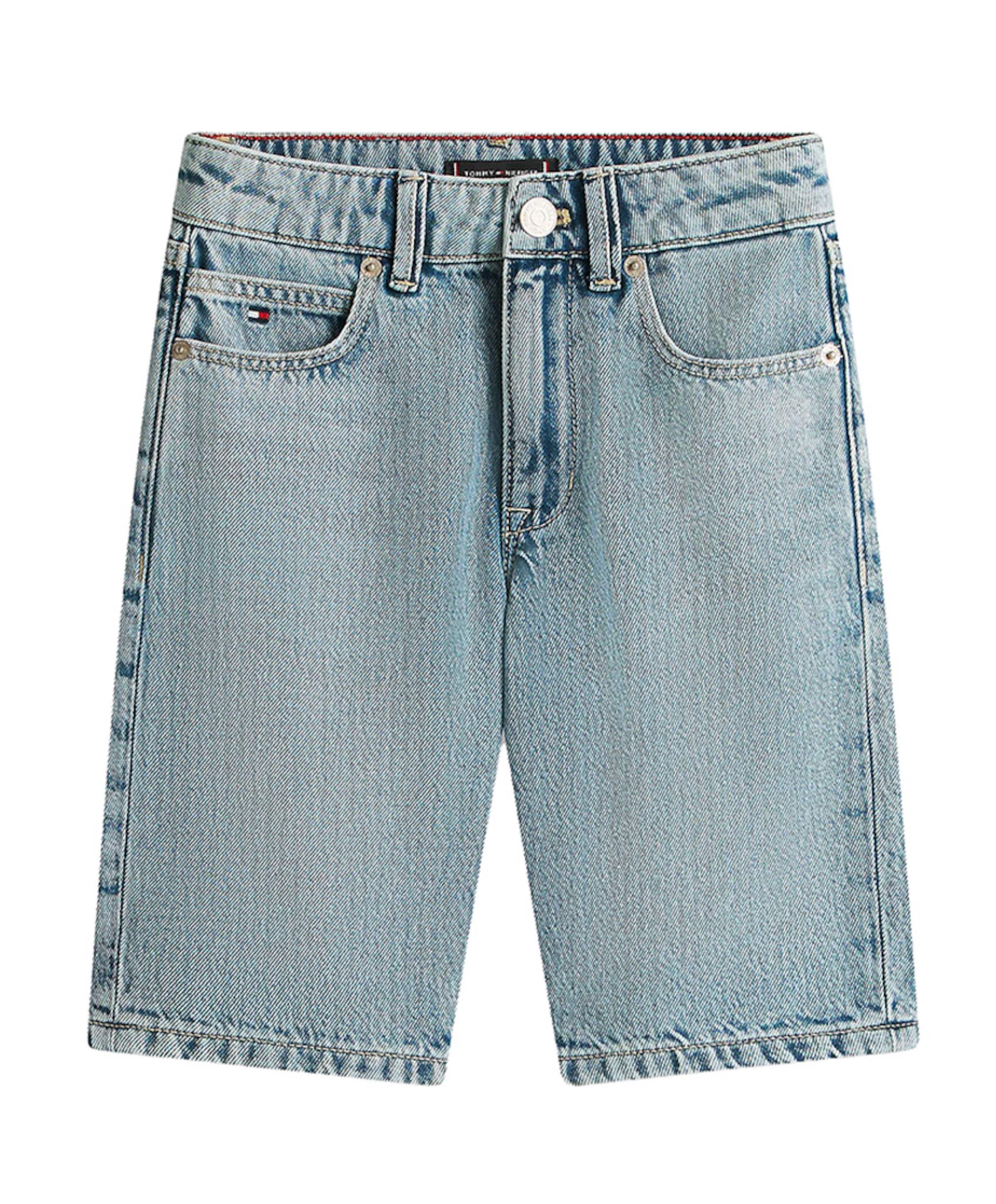 STRAIGHT MID BLUE DENIM jongens korte broek blauw