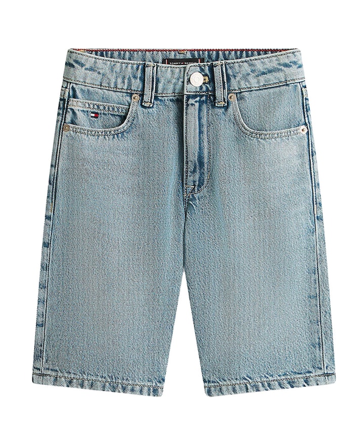 STRAIGHT MID BLUE DENIM jongens korte broek blauw