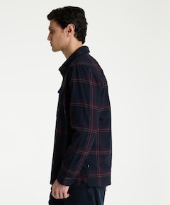 Heren overhemd lange mouw blauw