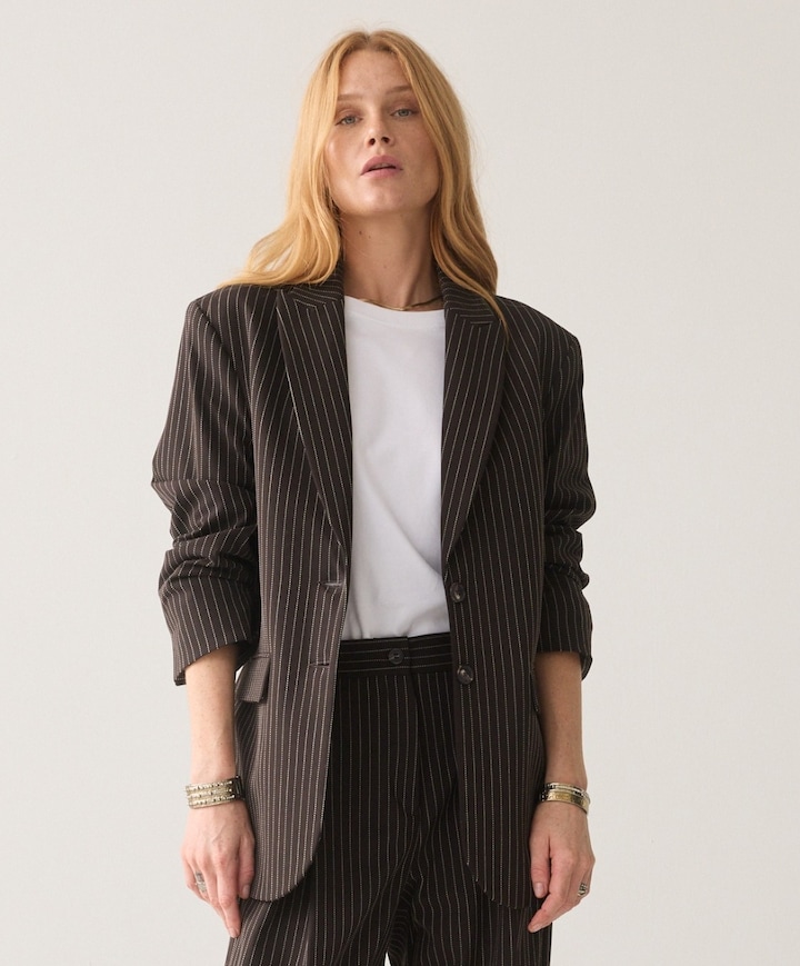Dames blazer bruin