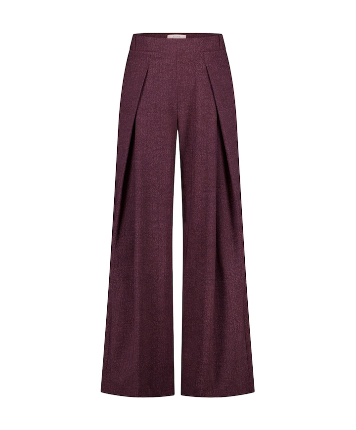 Sari herringbone dames broek bordeaux