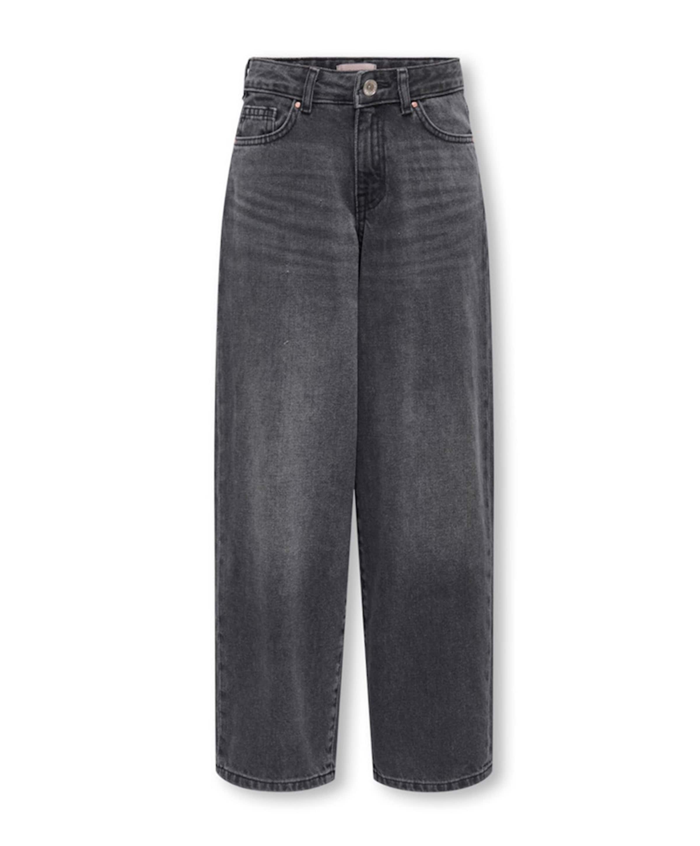 KOGGIANNA-ELLA MW BAGGY STRAIGHT DN meisjes jeans zwart