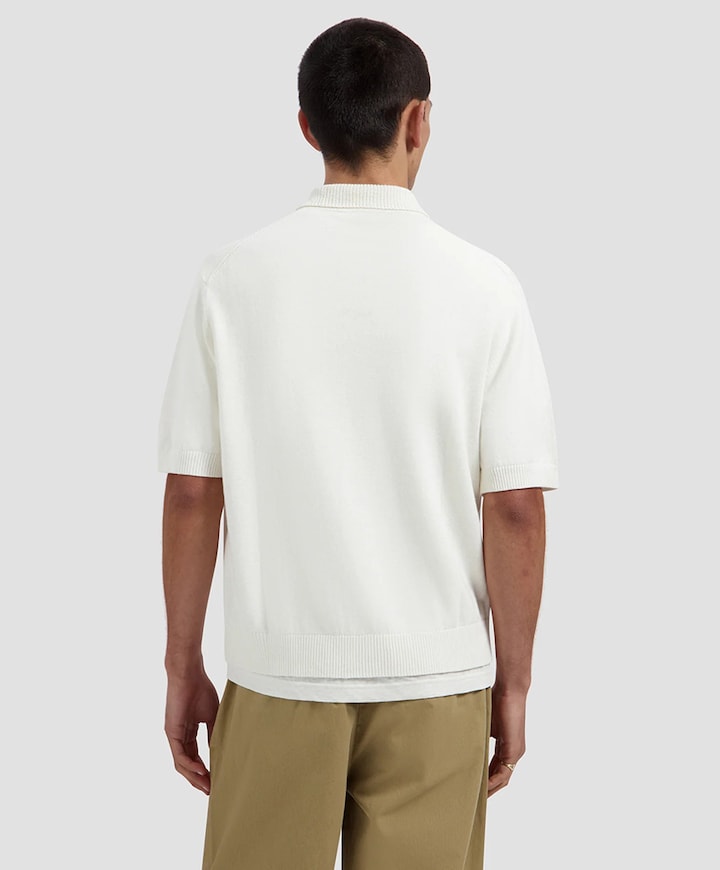 Heren polo ecru