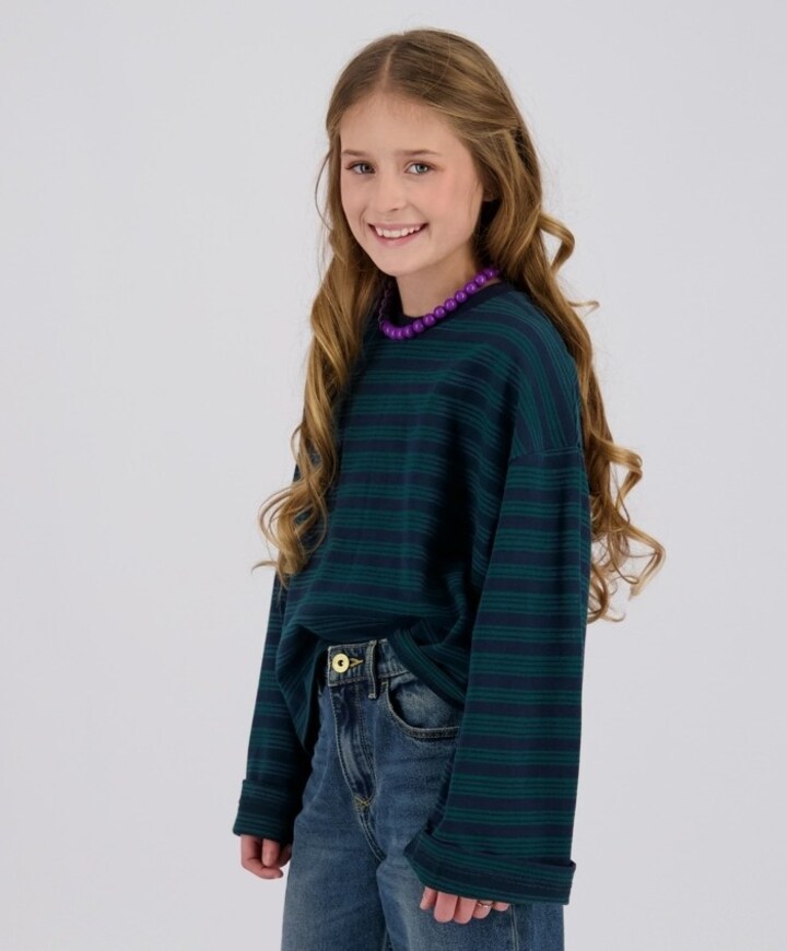 Meisjes longsleeve blauw