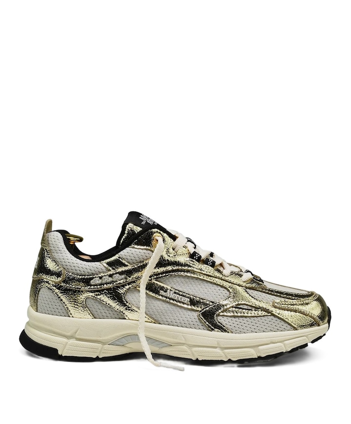 The Re-Run Cracked dames sneakers goud