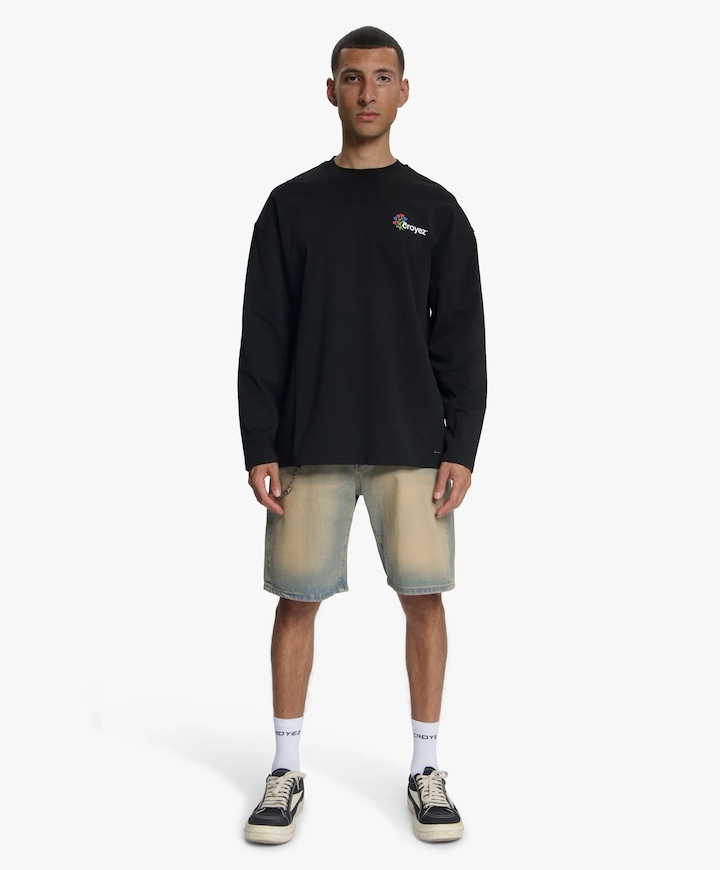 Heren longsleeve zwart