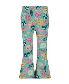 Flared broek AOP meisjes broek groen