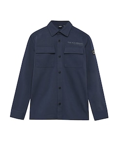Jongens overhemd lange mouw blauw