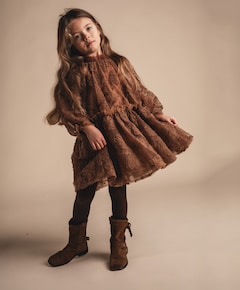 Meisjes jurk bruin