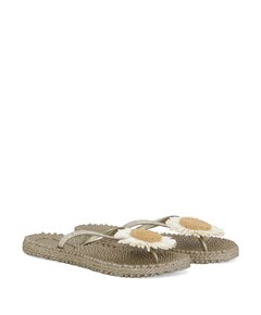 Flip Flop With Flower dames slippers goud