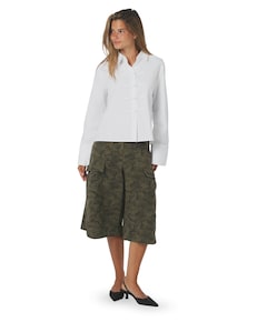 Islana Camou dames korte broek groen