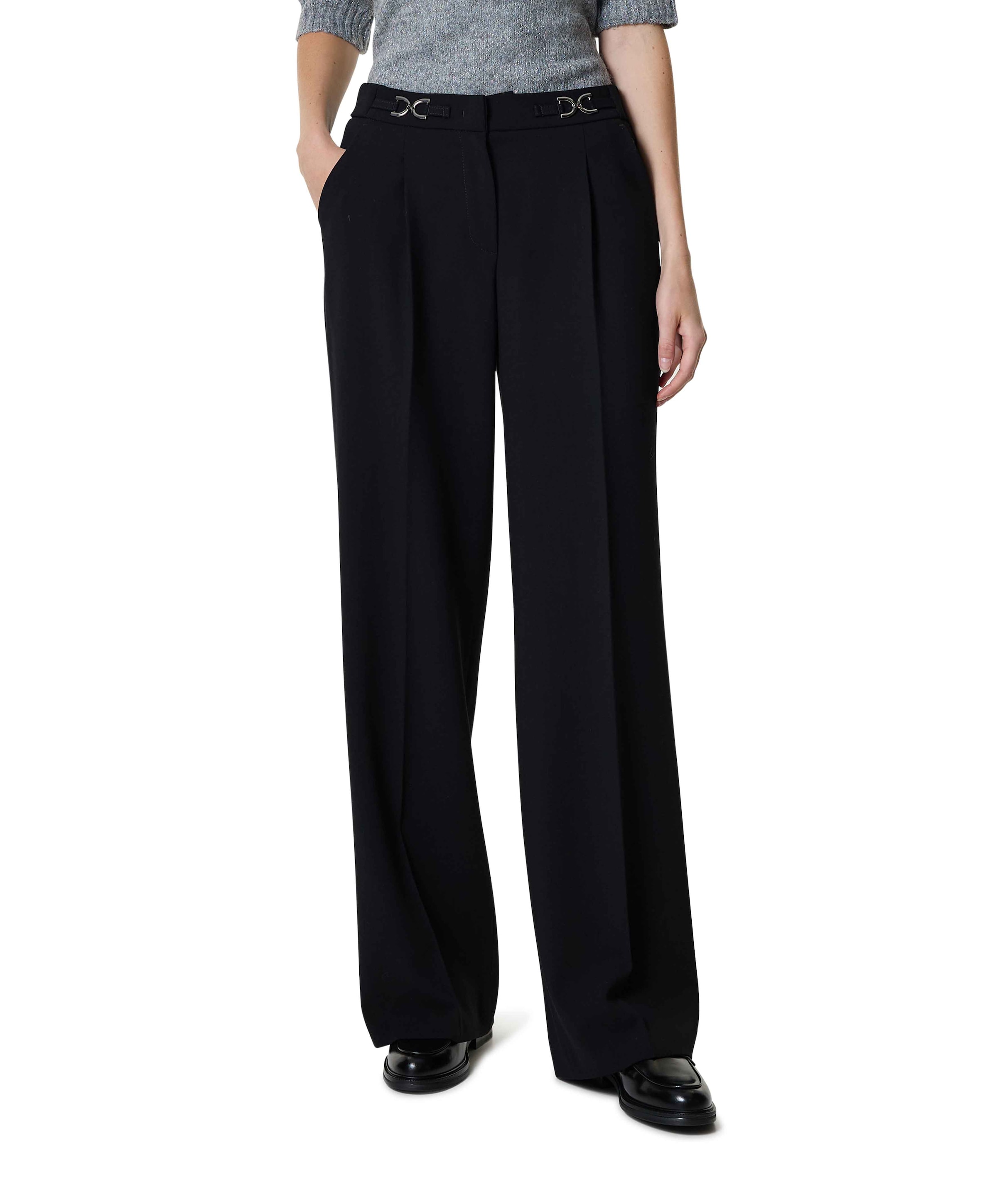 Luisa Wide Leg pantalon zwart