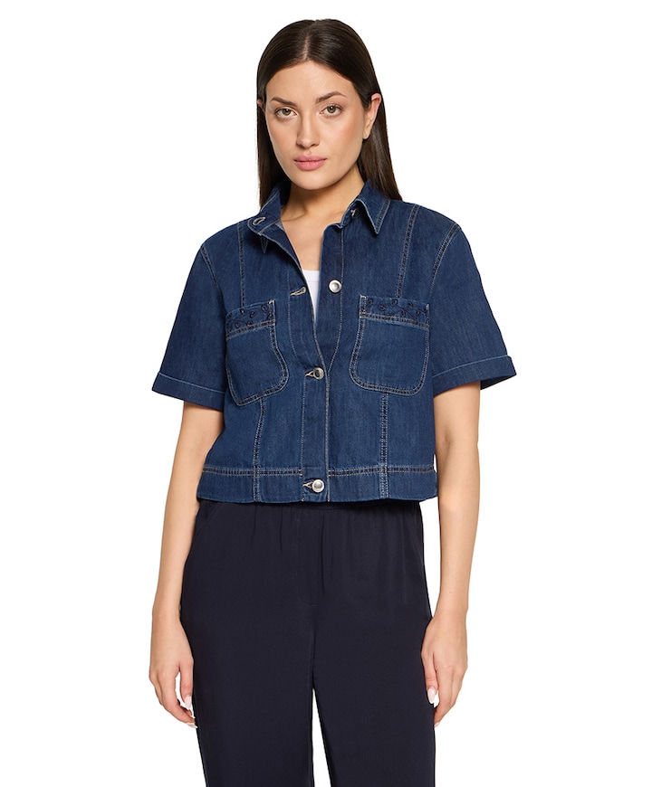 Dames blouse blauw