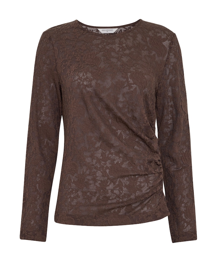 Dames longsleeve bruin