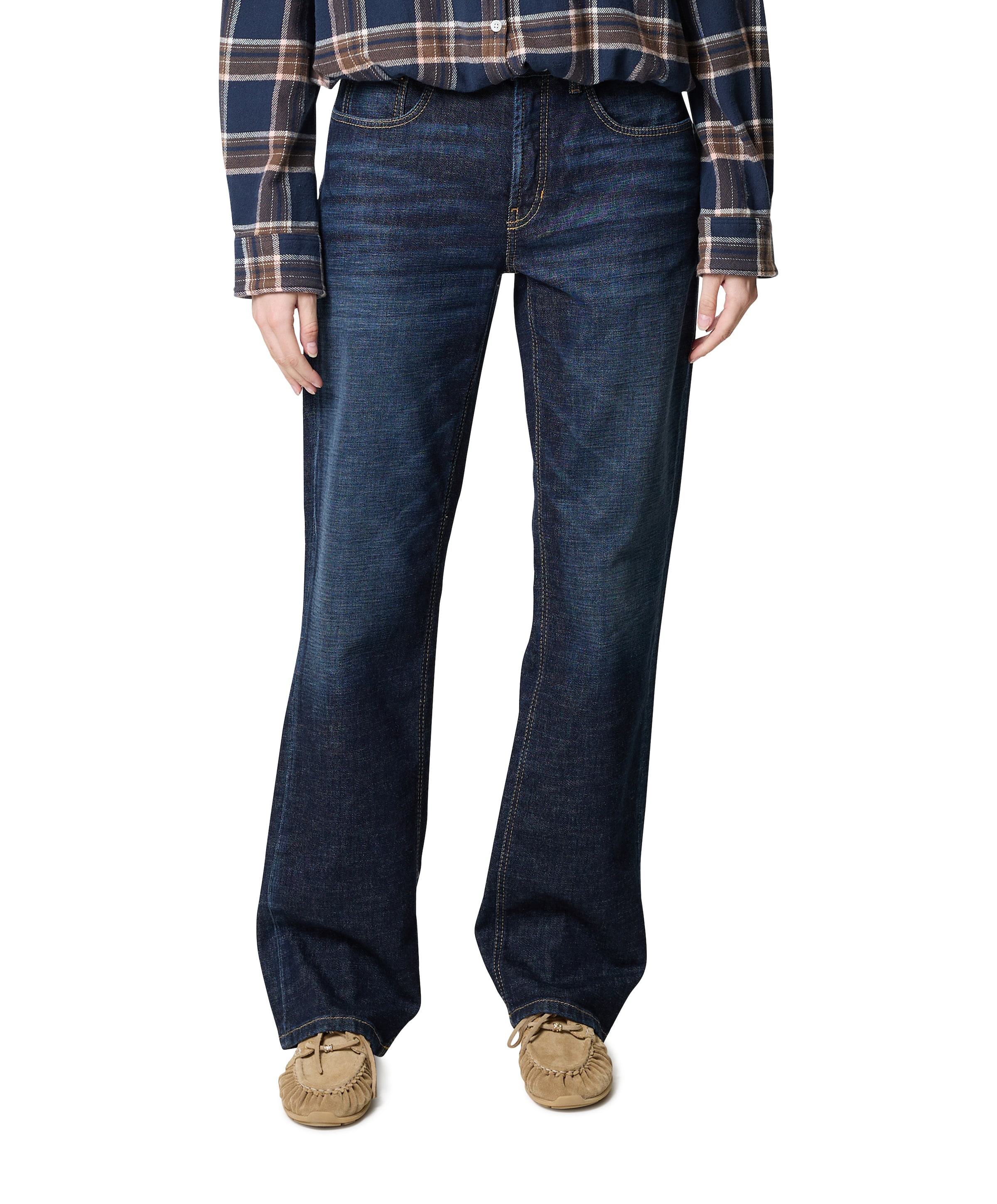 Gini long dames jeans blauw