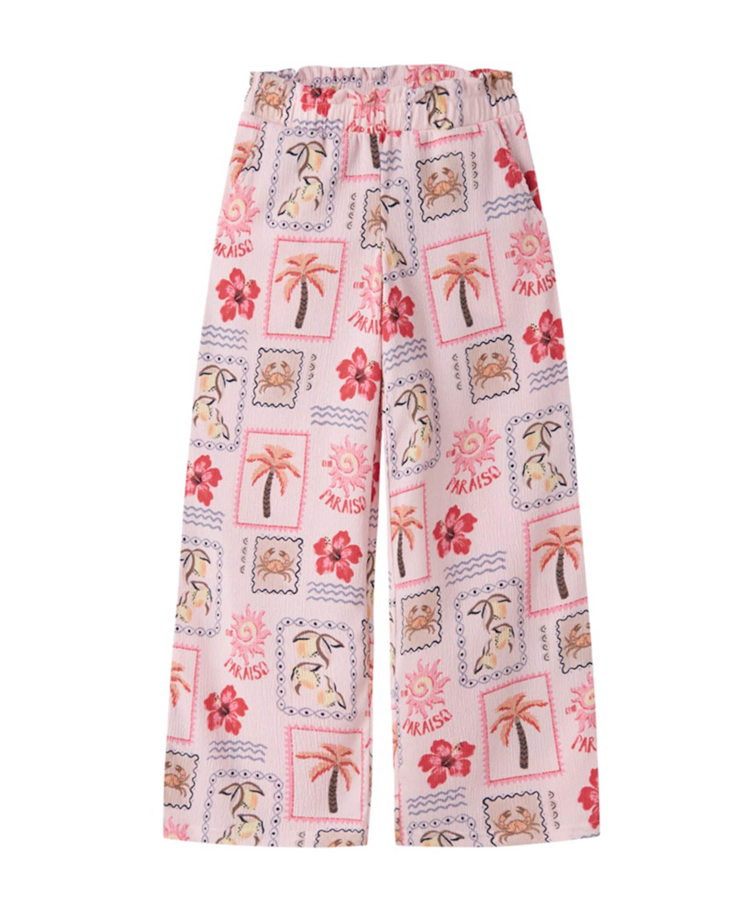 NKFJAMSAS WIDE meisjes broek roze