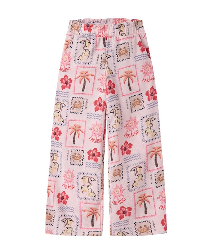 NKFJAMSAS WIDE meisjes broek roze