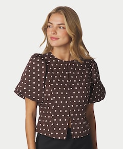Dames blouse bruin