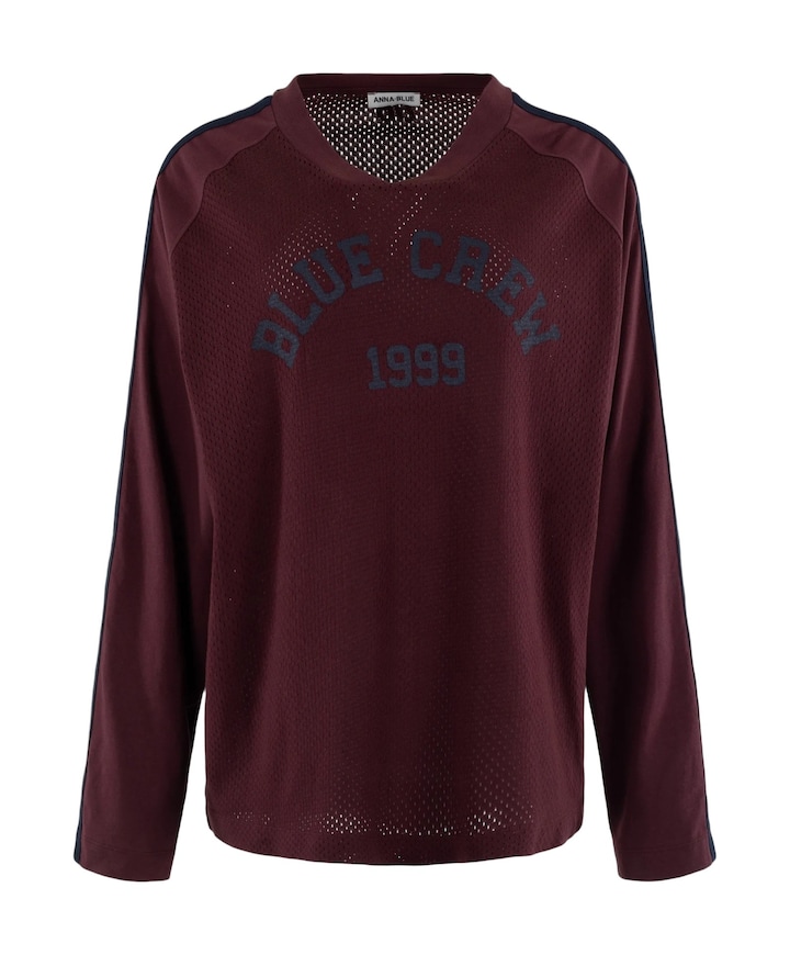 Dames longsleeve bordeaux