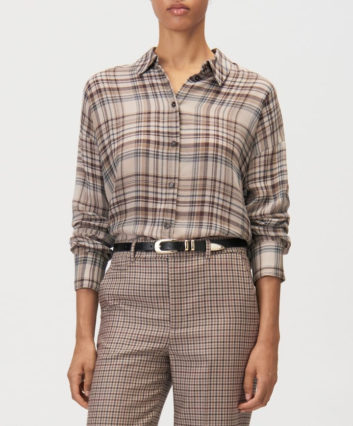 Dames blouse beige