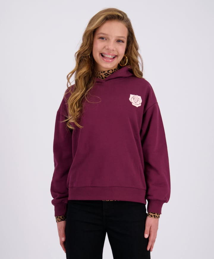 Meisjes hoodie bordeaux