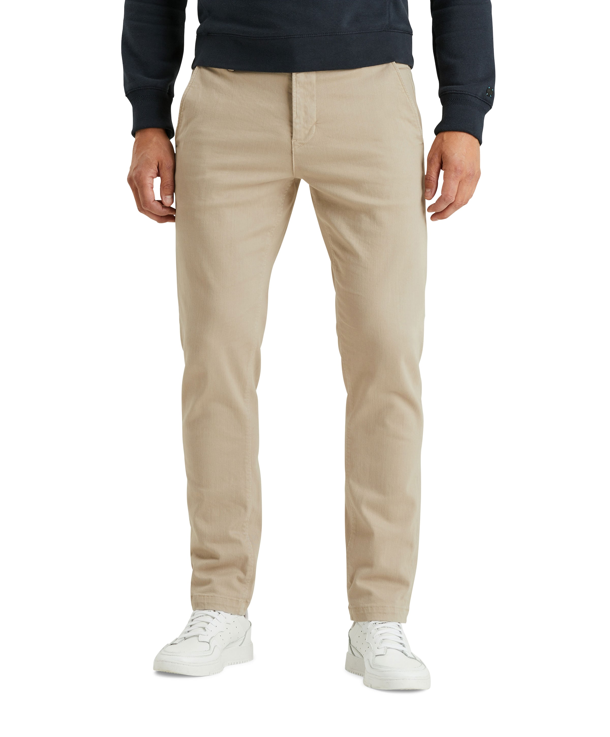 CHINO SLUB STRETCH heren broek beige