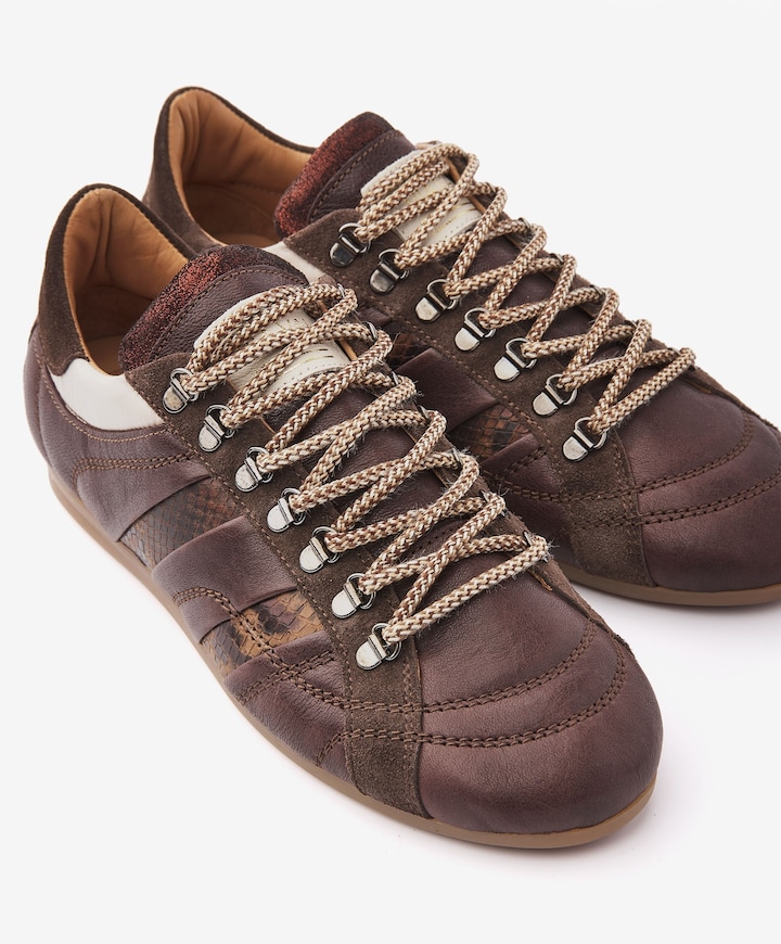June Jackie dames sneakers bruin