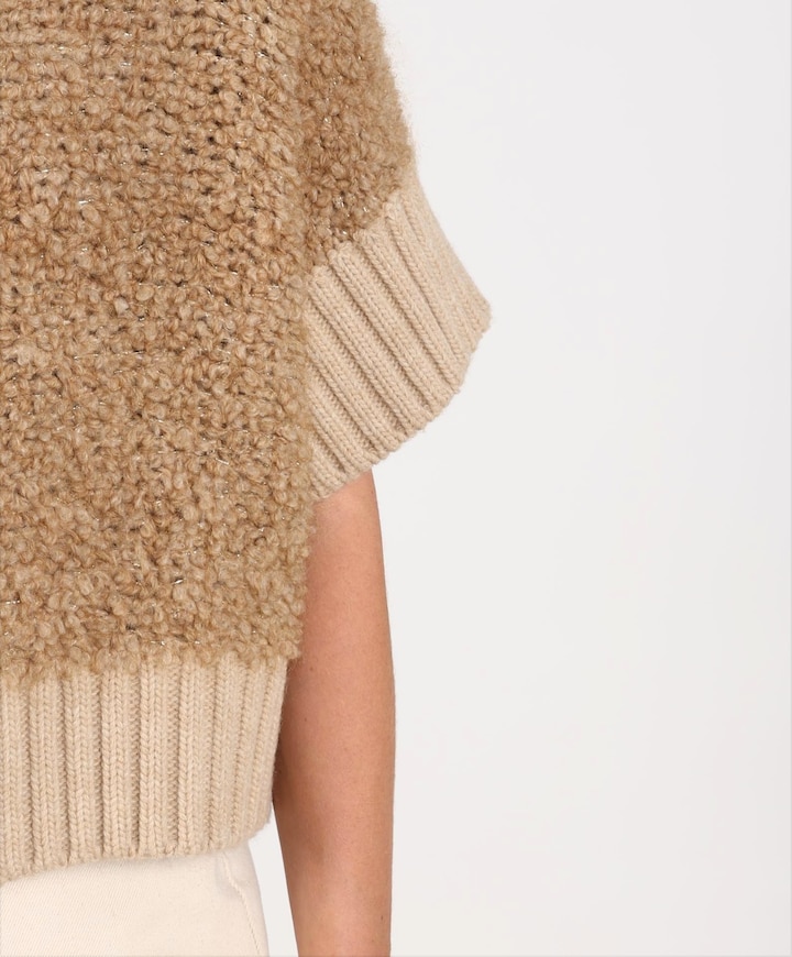 Dames vest beige