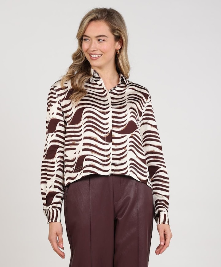 Dames blouse bordeaux