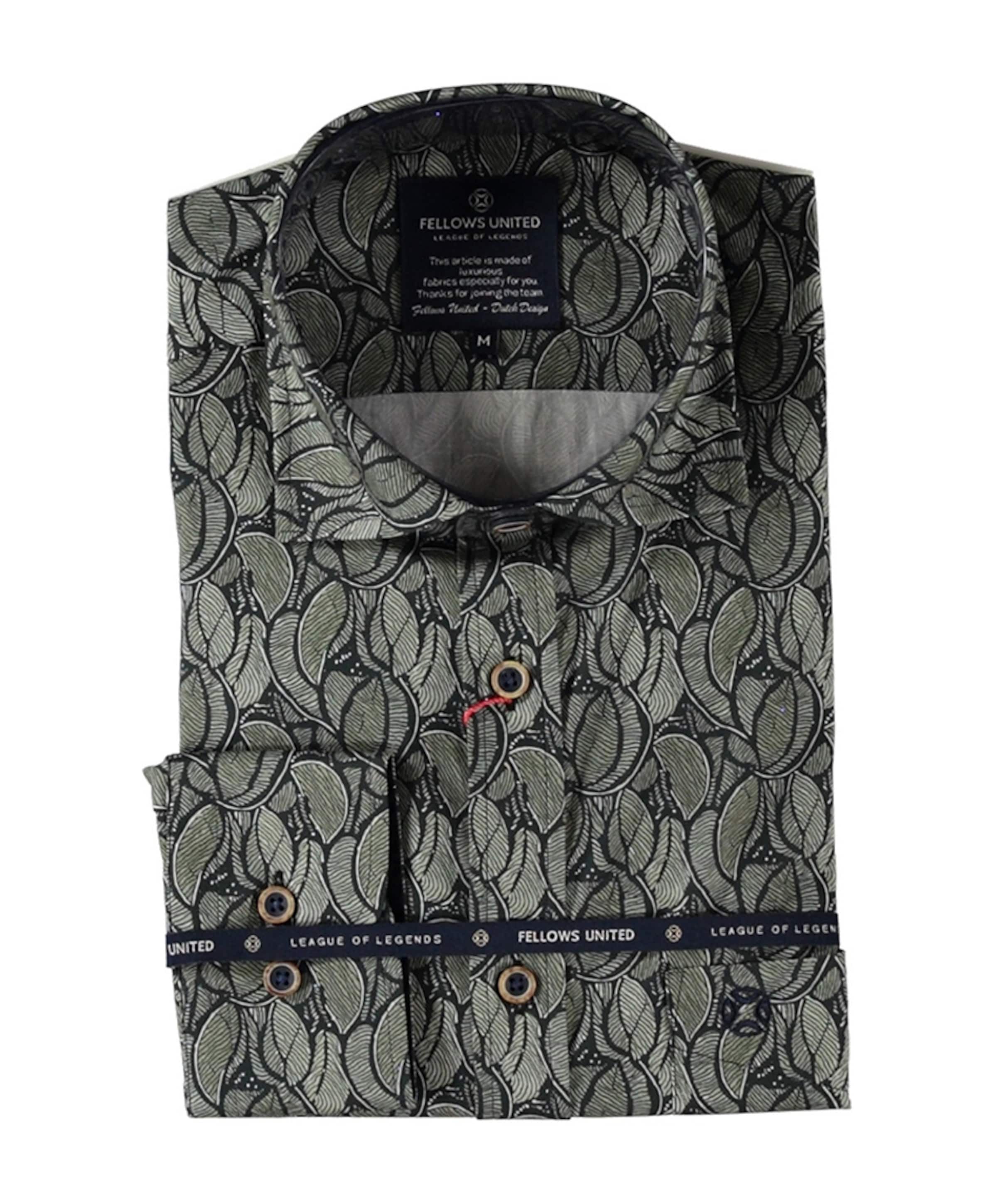 Heren overhemd lange mouw groen