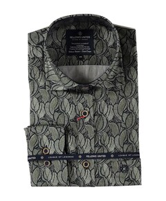 Heren overhemd lange mouw groen