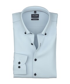 Heren overhemd lange mouw blauw