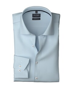 Heren overhemd lange mouw blauw