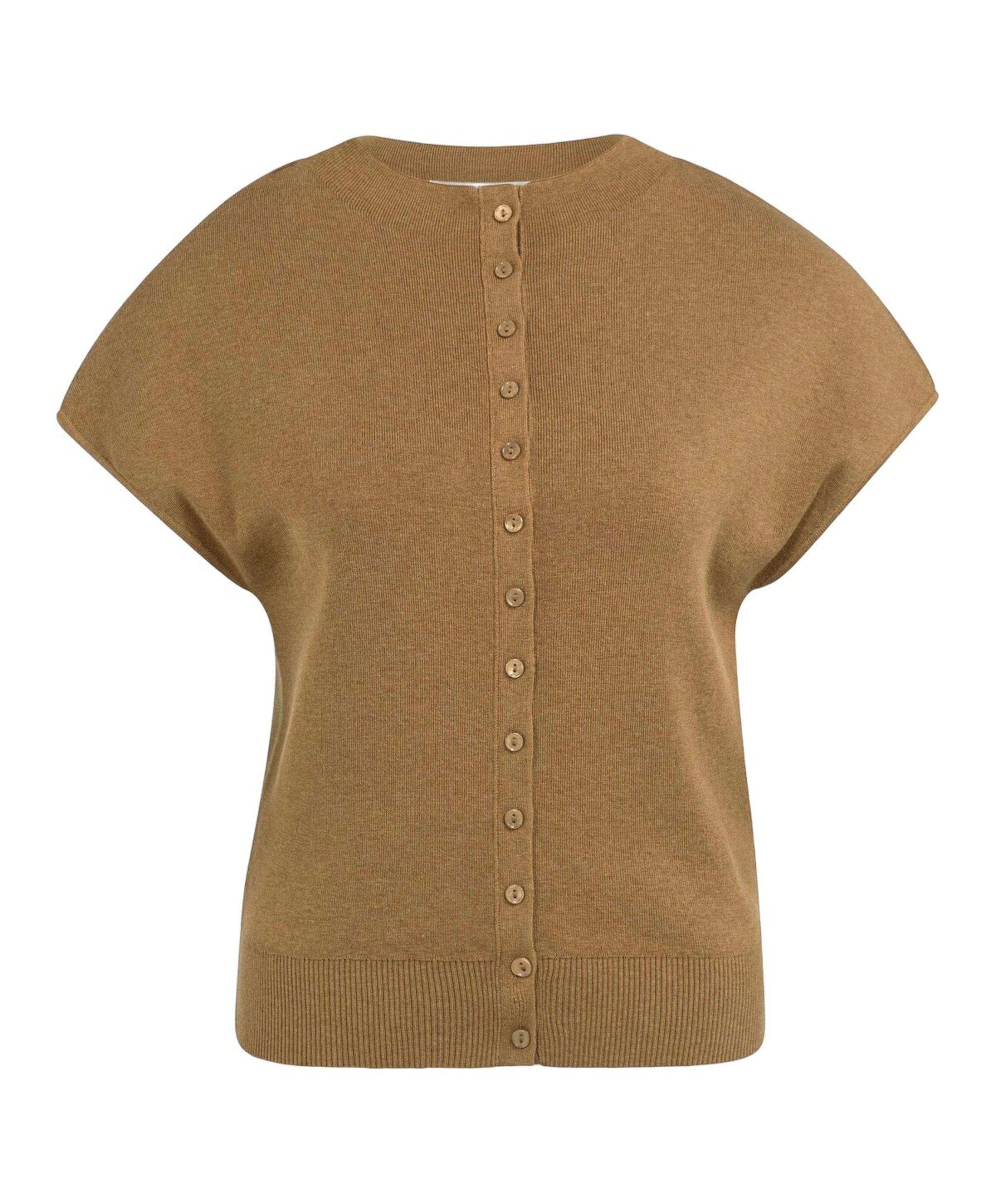 Dames vest bruin
