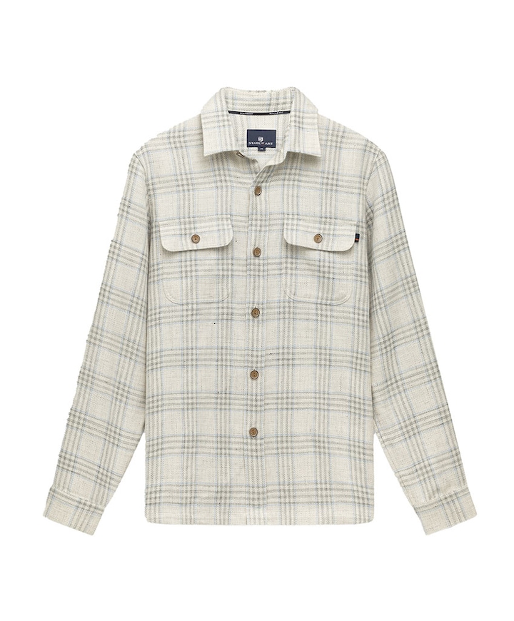 Heren overshirt beige