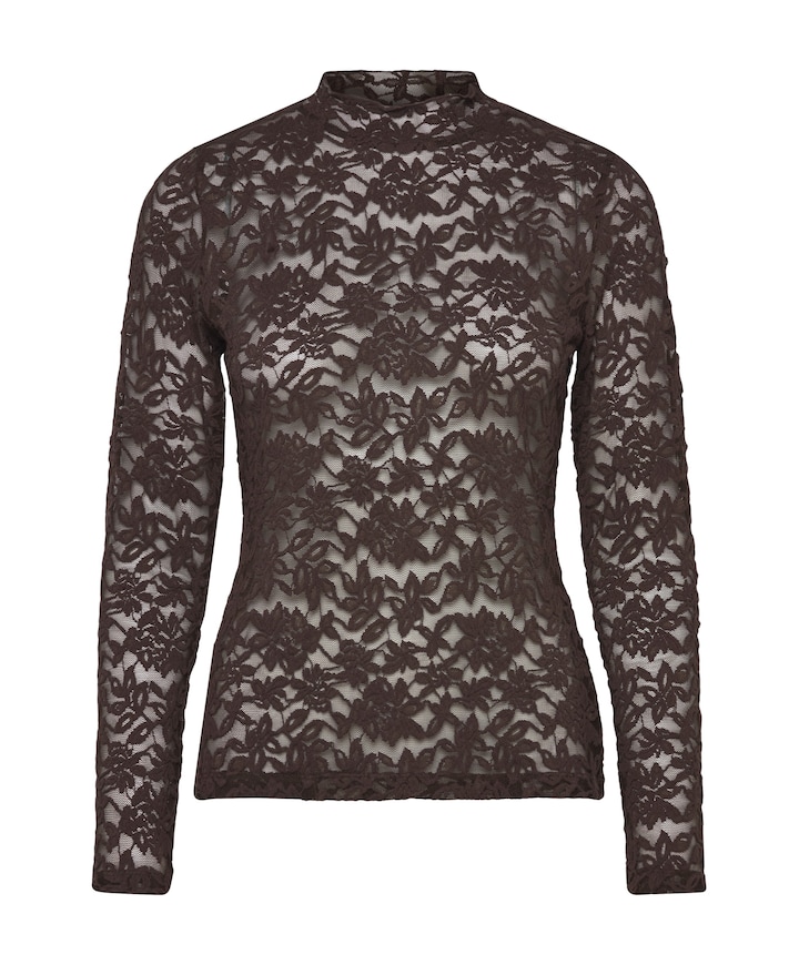 Dames longsleeve bruin