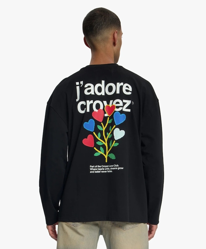 Heren longsleeve zwart