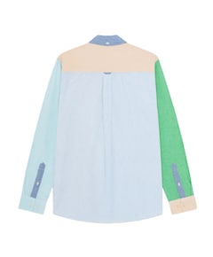 Heren overhemd lange mouw blauw