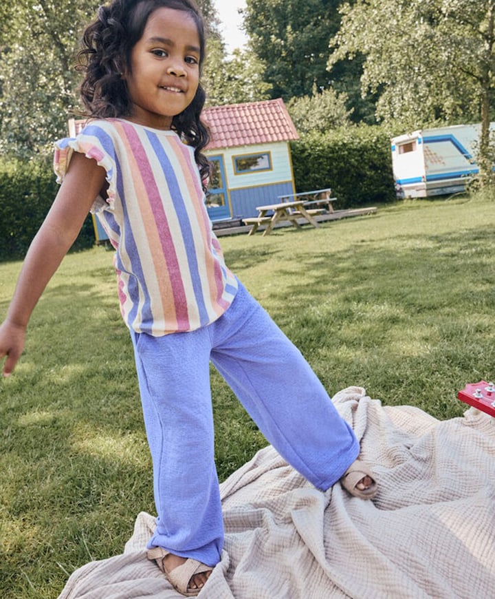 Wide Structure meisjes broek paars