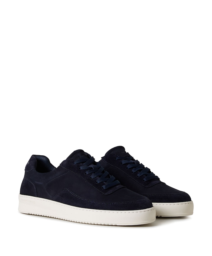 Mondo Suede Grain heren sneakers blauw