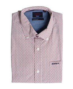 Heren overhemd lange mouw rood