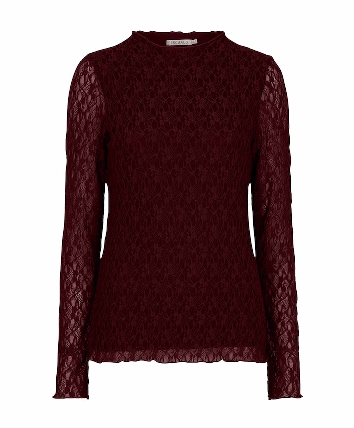 Dames top bordeaux