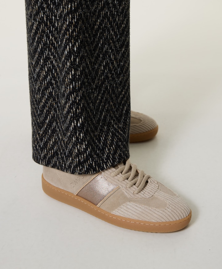 Poona dames sneakers beige