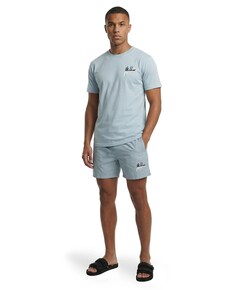 Split swim shorts heren zwembroek blauw