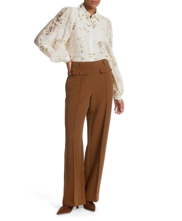 LUMIERE POCKETS RPES 345 dames broek bruin